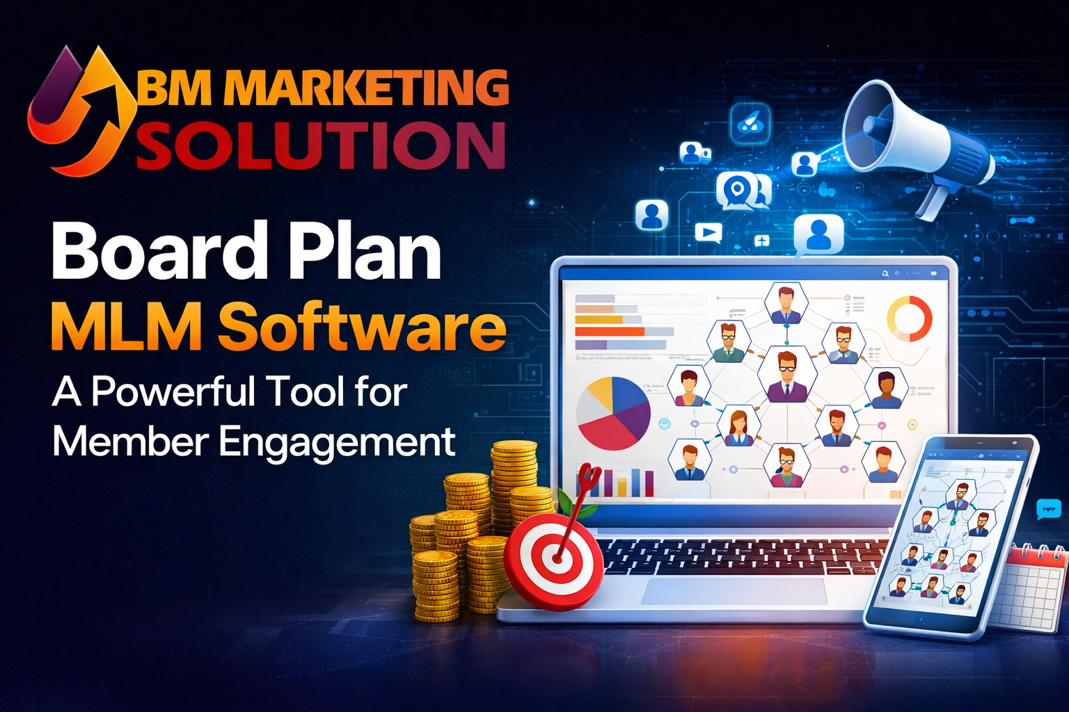 Board Plan MLM Software dashboard for member management