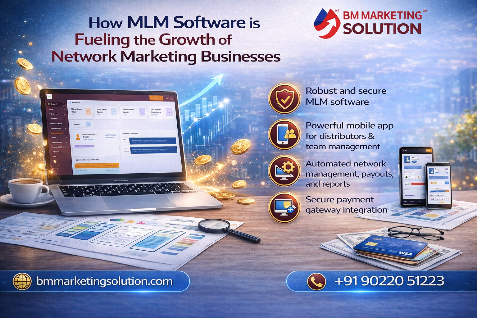 MLM Automation Software dashboard for network marketing business