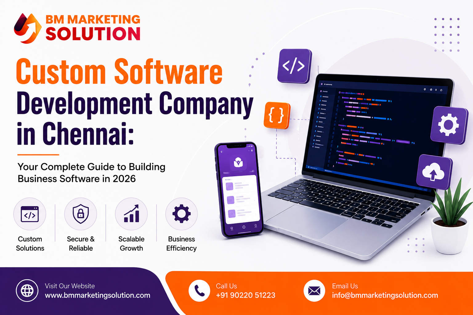 Custom Software Development Company in Chennai providing custom software development services, web applications, CRM, ERP, and business software solutions.