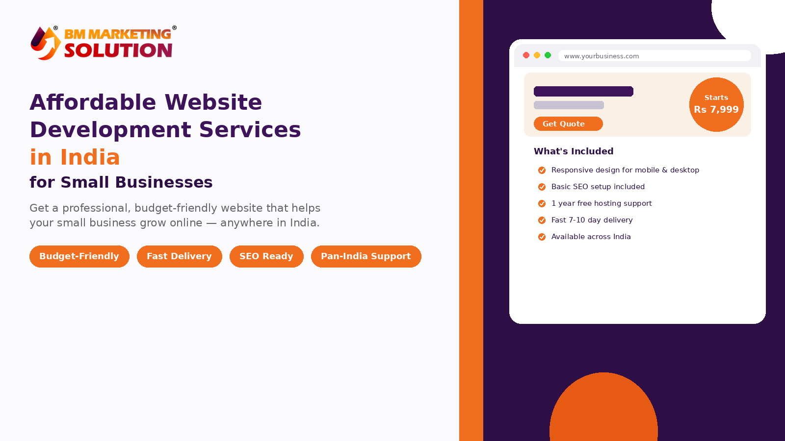 Affordable website development services in India for small businesses