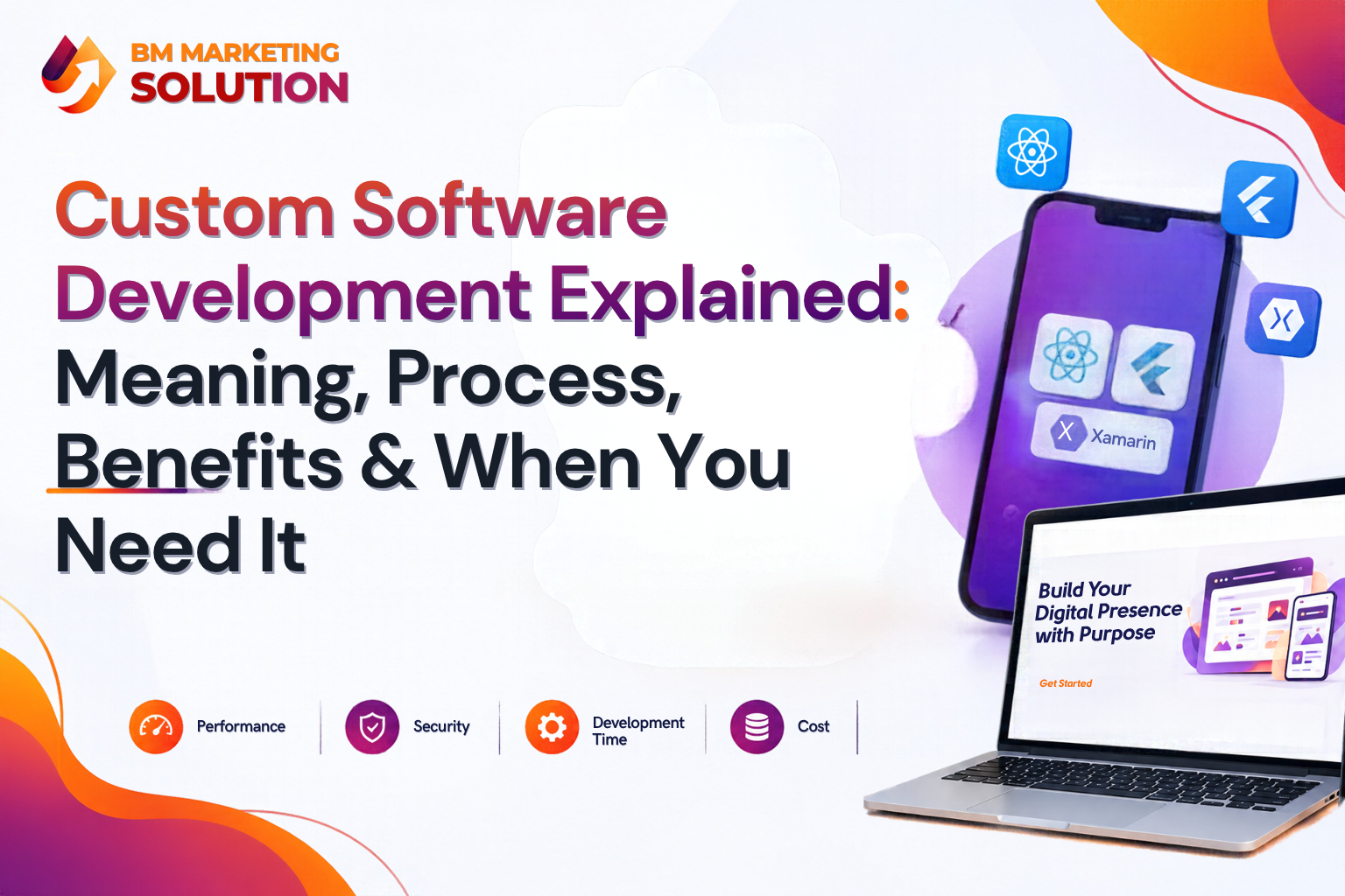 Custom software development explained with developers building a business application